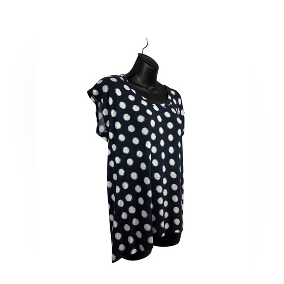 Michael Kors, Polka Dot T-Shirt, Small, Navy And White - Picture 5 of 8